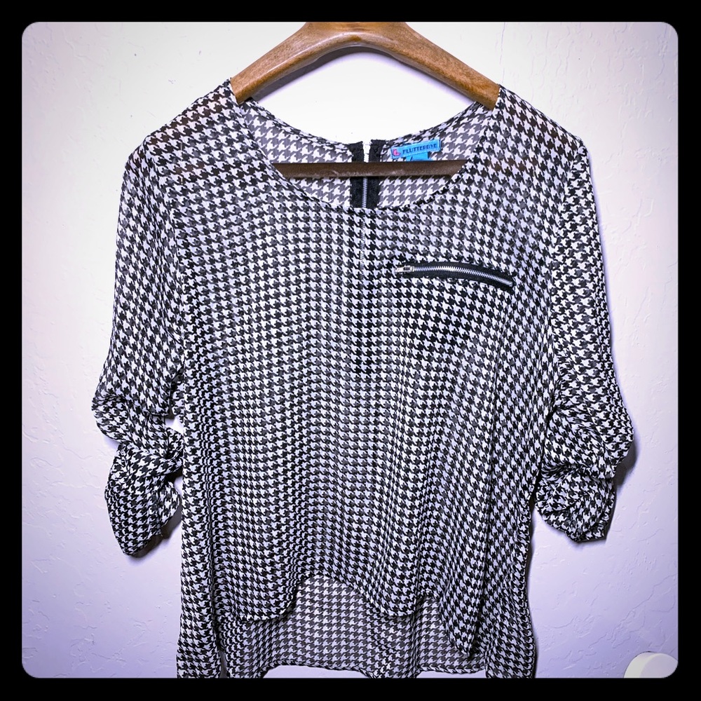 Houndstooth Blouse